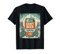 Retro Craft Beer Capital Shirt Colorado Hops Can Brewery T-Shirt