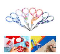 Retro Crane Shaped Embroidery Scissors 4 Pcs - Stainless Steel Colorful Sharp Tip for DIY Tailoring Crewel Needlework Handcraft Everyday Use
