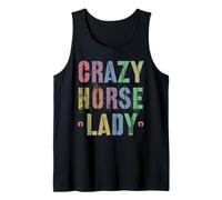 Retro Crazy Horse Lady Country Crew Horseback My Equestrian Tank Top