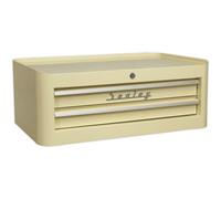 Retro Cream 2 Drawer Lockable Tool Chest - 710 X 460 X 270mm Storage Unit