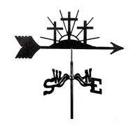 Retro Creative Animal Weathervane with Roof Mount Weather Vane Wind Direction Indicator Retro Wind Vane Tool Garden Yard Lawn Decor (A)
