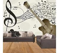 Retro Creative Guitar Music Art 3D Wallpaper Easy Install Feature Office Living Room Sofa Bedroom TV Background Wall Decoration-350cm×256cm