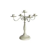 Retro creative metal white candle holder, candle holder ornaments, lead candle holder ornaments, wedding Christmas decoration love gift, candle holder decorations (Color : A)