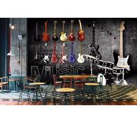 Retro Creative Musical Instruments Music Art 3D Wallpaper Easy Install Feature Office Living Room Sofa Bedroom TV Background Wall Decoration-430cm×300cm
