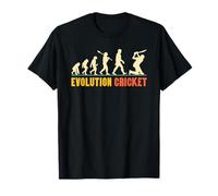 Retro Cricket Evolution Design For Cricket Players Or Fans T-Shirt