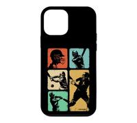 Retro Cricket Player Action Silhouette Design Case for iPhone 12 mini
