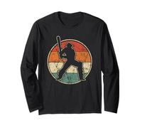Retro Cricket Player Batter Batsman - I Love Cricket Long Sleeve T-Shirt