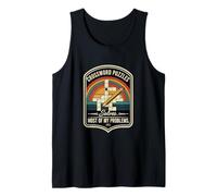 Retro Crossword Puzzle Solves Most of My Problems Word Lover Tank Top