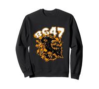 Retro Crow Floral Art, 8647 Unique Activist Inspired Artwork Sweatshirt