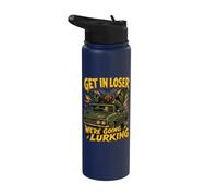 Retro Cryptid Night Drive Moth Creature Stainless Steel Insulated Water Bottle