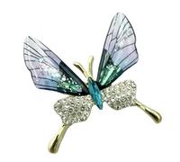 Retro Crystal Butterfly Brooch Sturdy Alloy Jewelry Gift Accessories Mother's Day Birthday Party Dress Decoration Butterfly Brooch for Women, フリーサイズ