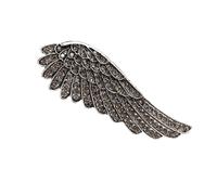 Retro Crystal Feathered Wing Brooch Decorative Rhinestones Pin For Jackets Scarves Parties Handmade Clothing Accessories Alloy Statement Brooch