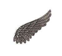 Retro Crystal Feathered Wing Brooch Decorative Rhinestones Pin For Jackets Scarves Parties Handmade Clothing Accessories Versatile Formal Occasion Brooch