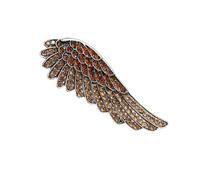 Retro Crystal Feathered Wing Brooch Decorative Rhinestones Pin For Jackets Scarves Parties Handmade Clothing Accessories Versatile Formal Occasion Brooch