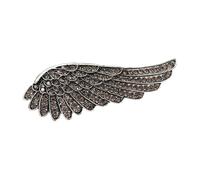 Retro Crystal Feathered Wings Brooch Decorative Rhinestone Pin for Jackets Scarves Parties Handmade Clothing Accessories Elegant Office Accessories, one size, As described