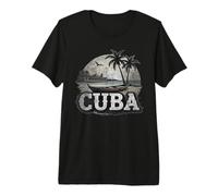 Retro Cuba Landscape Vintage Souvenir Premium T-Shirt