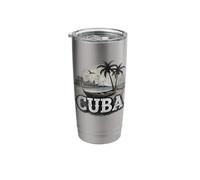 Retro Cuba Landscape Vintage Souvenir Stainless Steel Insulated Tumbler