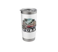 Retro Cuba Landscape Vintage Souvenir Stainless Steel Insulated Tumbler