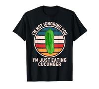 Retro Cucumber I'm Not Ignoring You I'm Just Eating Cucumber T-Shirt
