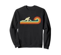 Retro Curler Sliding - Curling Player Winter Sport Curler Sweatshirt