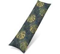 Retro Cushion Covers 60 x 180 cm Side Sleeper Pillow Cover Leaf Pattern Design Waterproof Velvet Pillow Cases Double-Sided Printing with Invisible Zipper for Bedroom Livingroom Bed, Gifts, Model1360