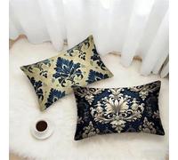 Retro Cushion Covers 60x80 Set of 2, Rural Rectangle Pillow Cases with Hidden Zipper, Soft Velvet Pillow Case 80x60cm, Double Sided Printing, Pillowcases for Bed Sofa Bedroom Outdoor Decor A-7111