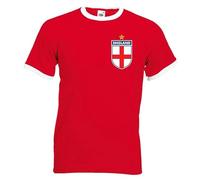 Retro Custom -Made Mans England Customizable Red Football T-Shirt for Men and Women Best Birthday Gift for Adults (XXL)