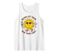 Retro Cute Sun Never Let Them Dim Your Light Positivity Tank Top