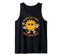 Retro Cute Sun Never Let Them Dim Your Light Positivity Tank Top