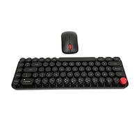 Retro Cute Wireless Keyboard Mouse Combo, 68 Keys, Silent Mouse, Energy Saving, 2.4G Wireless Connection, Dot Keycap Design, Shortcut Key Combinations, Support System for Windows