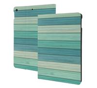 Retro Cyan Wood Grain 1 Print Compatible with ipad 9th/8th/7th Generation Case Cover, Tablet Cases Compatible with ipad Case 10.2 Inch, Auto Wake/Sleep, Folio Stand
