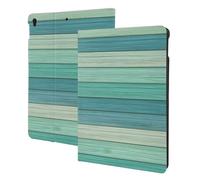 Retro Cyan Wood Grain 1 Print Compatible with ipad air 3rd Generation Case Cover, Tablet Cases Compatible with ipad Pro Case 10.5 Inch, Auto Wake/Sleep, Folio Stand