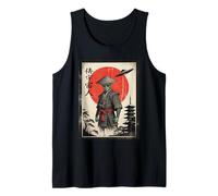 Retro Cyberpunk Samurai Japan Anime Alien Ukiyo-e Funny Art Tank Top