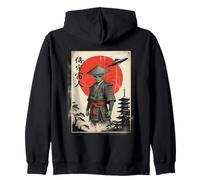 Retro Cyberpunk Samurai Japan Anime Alien Ukiyo-e Funny Art Zip Hoodie