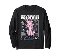 Retro Cyborg Wife Robot Satire Glitch Art Feminism Commentar Long Sleeve T-Shirt