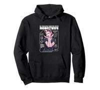 Retro Cyborg Wife Robot Satire Glitch Art Feminism Commentar Pullover Hoodie