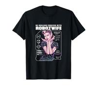 Retro Cyborg Wife Robot Satire Glitch Art Feminism Commentar T-Shirt