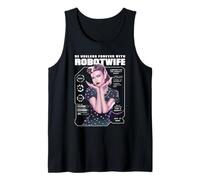 Retro Cyborg Wife Robot Satire Glitch Art Feminism Commentar Tank Top