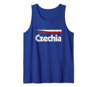 Retro Czechia Flag Czech Republic Blue Cesko Tank Top