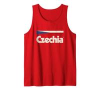 Retro Czechia Flag Czech Republic Red Cesko Tank Top