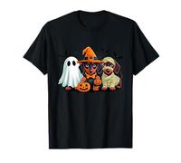 Retro Dachshund Witch Scary Halloween Pumpkin Women Men Kids T-Shirt