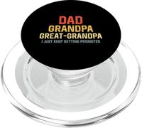 Retro Dad Great Grandpa I Just Keep Getting Promoted PopSockets PopGrip for MagSafe