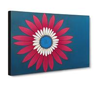 Retro Daisy Flower Art Canvas Wall Art Print 30x20 Inch