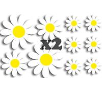 Retro Daisy Flower Decals Car Stickers Nursery Wall Window Decorations Art (20)