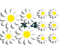 Retro Daisy Flower Decals Car Stickers Nursery Wall Window Decorations Art (40)