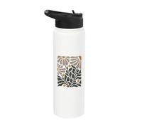 Retro Daisy Flowers Boho Floral Style for Cottagecore Lovers Stainless Steel Insulated Water Bottle