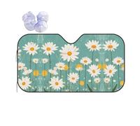 Retro Daisy Print Windshield Sun Shade, Car Sun Shade For Front Window,Funny Car Sunshades Sun Visor Protector