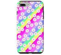 Retro Daisy Rainbow Stripe Dopamine Floral Pattern Art Case for iPhone 7 Plus/8 Plus