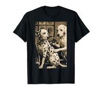 Retro Dalmatian Dog Tattoo Artist Funny Meme Graphic T-Shirt