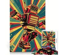 Retro Dance Robot Puzzle for Teenagers 1000 Pieces Smart Reason Toy Stress Release Sharp Edge Birthday Gift (50x75cm)